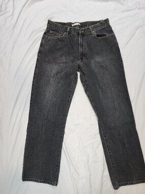 Vintage Geoffrey Beene Black Wash Jeans 34x32 Straight Leg 100% Cotton